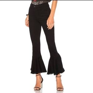 Citizens of Humanity Drew Flounce Jeans in Black Size 25